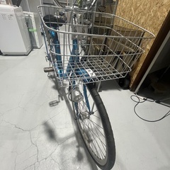 自転車 ママチャリ ブルー 青 大人用 DCM 鍵なし