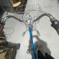 自転車 ママチャリ ブルー 青 大人用 DCM 鍵なし