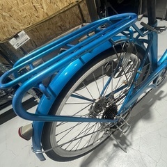 自転車 ママチャリ ブルー 青 大人用 DCM 鍵なし