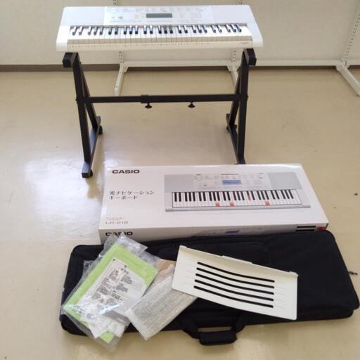 CASIO キーボード kh-218 足、箱、ACアダプタ、ケース付　脚バラシ可能高さ65cm 幅90cm 奥行50