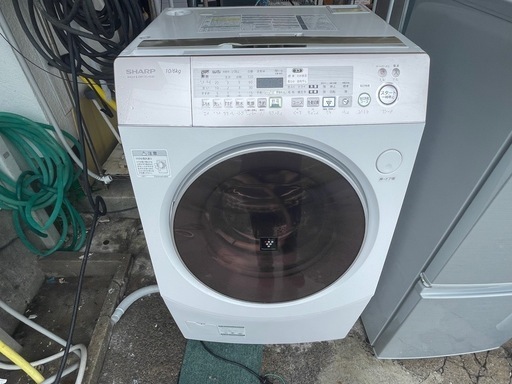 【リサイクルサービス八光】2012年製　シャープ　ななめ型ドラム式洗濯乾燥機（10kg）左開き ES-V530-NL