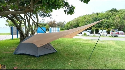 ケシュア3人用テント、Hilander ヘキサタープ、テントファクトリーポール