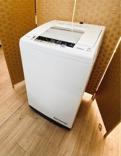 【引取】HITACHI / 日立 全自動洗濯機 白い約束 7kg NW-R704 W★2019年製★動作確認済