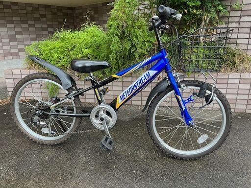 美車！20インチ子供自転車　ジュニア　マウンテンバイク　ブラック　　 前カゴ　鹿児島市