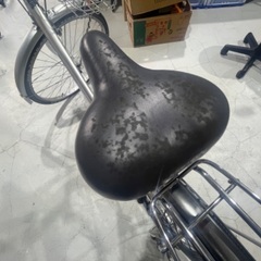 商談中 大人用 自転車 ママチャリ シルバー DUNLOP 鍵付き 