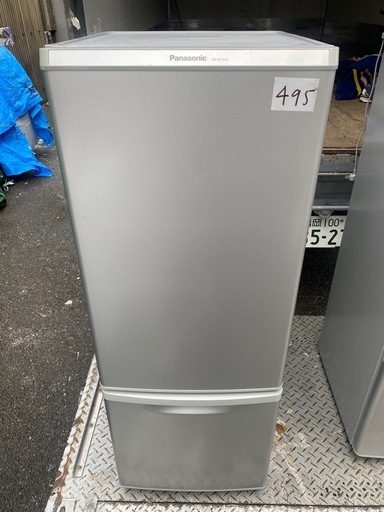 パナソニック NO 495 福岡市内配送設置無料✨  2ドア冷蔵庫（168L） NR-B175W-S シルバー