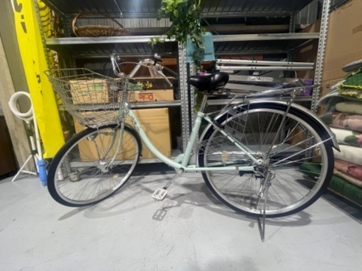 maruishi 自転車 ママチャリ 大人用 鍵付き