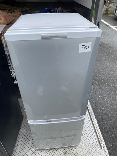 NO 502 福岡市内配送設置無料✨　三菱冷蔵庫 ピュアシルバー 146L 右開き MR-P15T-S