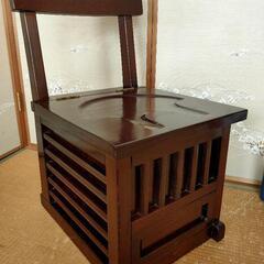 アンティーク レトロ 調 囲炉裏 ダイニング テーブル セット 火鉢 和家具 古民具
 木製