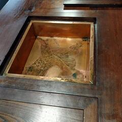 アンティーク レトロ 調 囲炉裏 ダイニング テーブル セット 火鉢 和家具 古民具
 木製