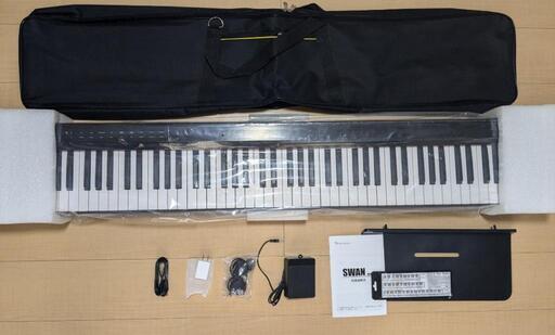 ニコマク NikoMaku 電子ピアノ 88鍵盤 SWAN コンパクト 軽量 スリムデザイン MIDI対応 128種類音色