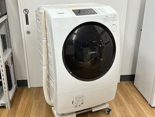 (Y) 北大前! 札幌 引取 東芝 ドラム式洗濯機 ザブーン TW-95GM1L 2022年製 グランホワイト 洗濯9㎏/乾燥5㎏ ヒーター乾燥 水冷/除湿タイプ 左開き ZABOON 2054805