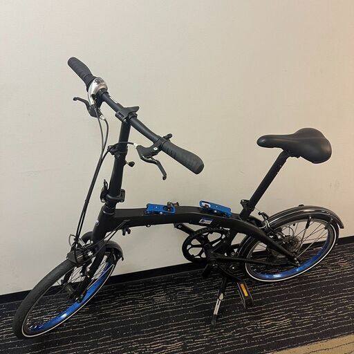 U623-CH2-1139 BMW 折りたたみ自転車 フォールディングバイク 20インチ ブラック×ブルー 8段ギア 20×1.50