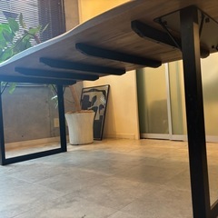 【東京都三鷹市/引き取り】ダイニングテーブル 180 6人掛け 天然木 無垢