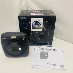 FUJIFILM 富士フィルム チェキ instax SQUARE SQ20 フィルムカメラ フィルム付 箱 ブラック 写真 フォト 【中古品】