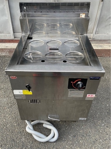 【動確済み】2020年 マルゼン 業務用 6口茹で麺機 MRF-066RC 都市ガス 6テボ 角槽 幅600×奥600×高800 ゆで麺機 生めん用麺釜 うどん そば