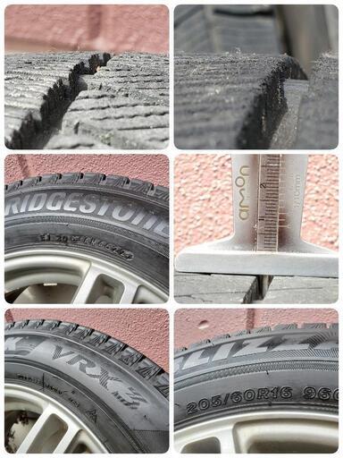 値下げ交渉無し すぐ履けます 良品中古! ブリヂストンVRX3 205/60R16 8 