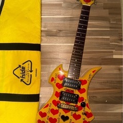 hide ミニギター イエローハート