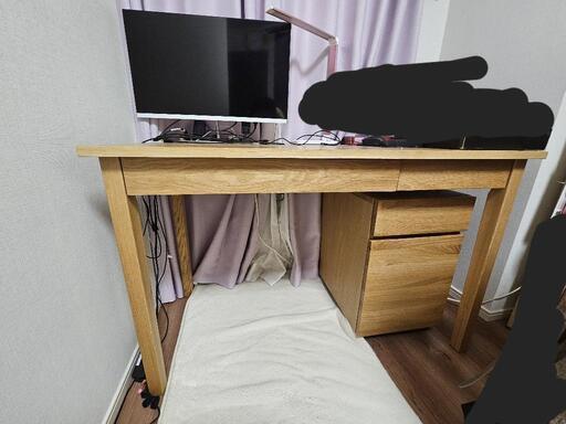 無印良品　木製デスク\u0026キャビネット