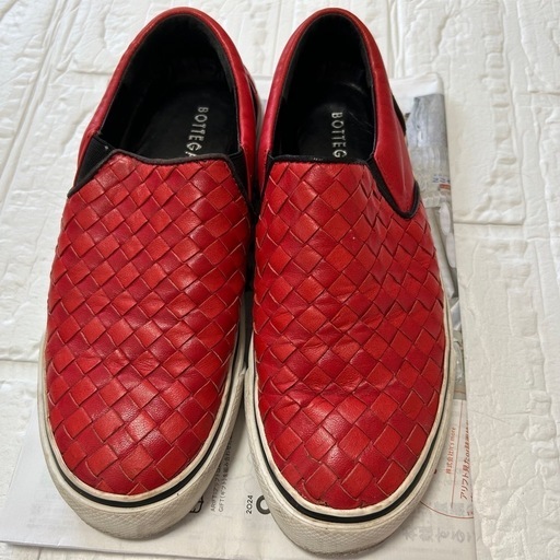 BOTTEGA VENETA スリッポン 23㎝ 赤