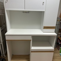 おまけつき　大川家具　カップボード　食器棚120cm　