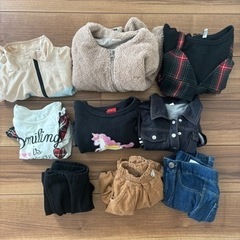 子供服　女の子（120サイズ）　秋、冬物　まとめ売り　9点セット