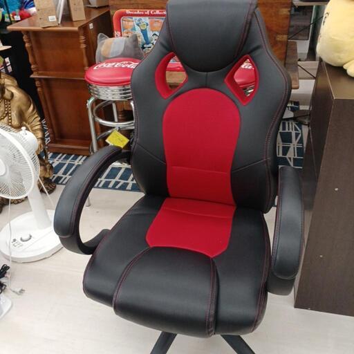 ★ジモティ割あり★ OAメッシュチェア　ニトリ　　BK/RD　高さ(H)110× 幅(W)65× 奥行(D)56【joh 2548】