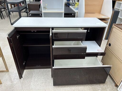 ★ジモティ割あり★ ニトリ レンジ台 ダークブラウン H90.5×D45×W140.3 クリーニング済み TJ8673 ニトリ レンジ台の中古が安い！激安で譲ります・無料であげます
