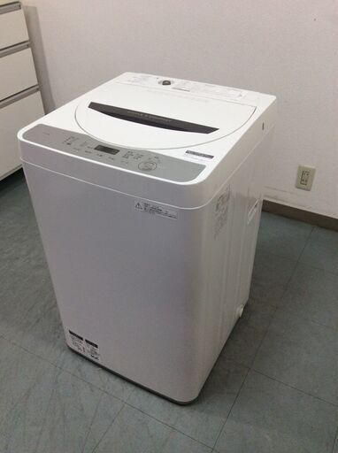 JT9517【SHARP/シャープ 5.5㎏洗濯機】美品 2018年製 ES-GE5B 家電 洗濯 簡易乾燥付