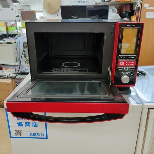 KOIZUMI☆オーブンレンジ・KOR-6000、2015年、赤×黒色、コゲ・キズあり