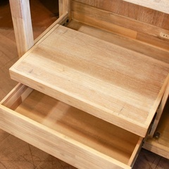 【武蔵小山店】unico ウニコ  MANOA マノア アカシア材 キッチンボード キッチンシェルフ システムキッチンボード 食器棚 シャビー 北欧 大容量 廃盤品　定価約15万 