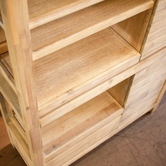 【武蔵小山店】unico ウニコ  MANOA マノア アカシア材 キッチンボード キッチンシェルフ システムキッチンボード 食器棚 シャビー 北欧 大容量 廃盤品　定価約15万 