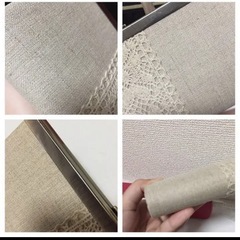 あやの小路 がま口 長財布 復刻型 マチあり　リネン　限定　廃盤