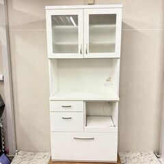 19830 NITORI 2枚ガラス扉 キッチンボード 幅80cm ◇大阪市内・東大阪 