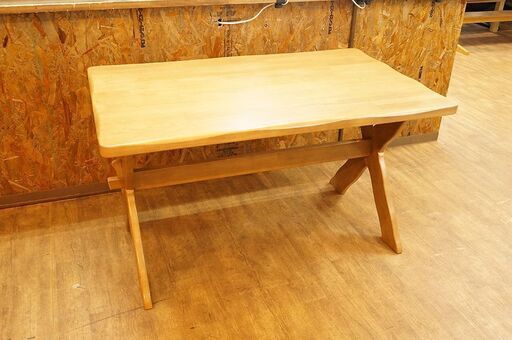 北大前! 札幌 引取 Karimoku カリモク RUSTIC ルスティック ダイニングテーブル W120×D75×H68cm ブラウン 食卓テーブル 家具 中古品 2042884