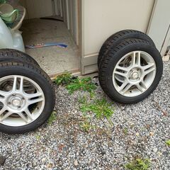 165/60R14 PCD100-4H 5j+45 バリ溝　スタッドレスタイヤ　TOYO GIZ3 4本セット　155/65R14の方も履けます。