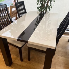 N734☆ダイニング5点セット☆ダイニングテーブル☆幅1400mm