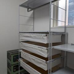 無印良品スチールユニットシェルフ　グレー　高さ175cm×幅８４ｃｍ　2個 MUJI 無印良品 スチールユニットシェルフ グレー 送料無料