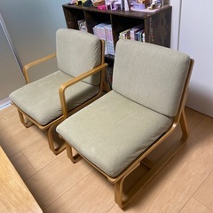 無印良品　リビングでもダイニングでもつかえるシリーズ ダイニングテーブル1台・ソファチェア2脚・ベンチ1脚の 4点セット