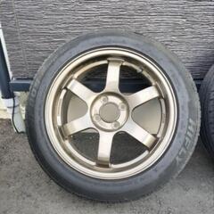 TE37風ホイール 16インチ 7J 42 21年式タイヤ付！