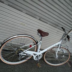 美品☆[SAKAMOTO]GIMLET(ギムレット)27吋 シティサイクル 外装6段/LEDオート(ロイヤルホワイト)
