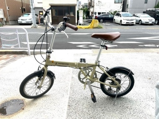 【交渉中】CAPTAIN STAG 折りたたみ自転車 SHIMANO製6段ギア 16インチ