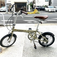 交渉中】CAPTAIN STAG 折りたたみ自転車 SHIMANO製6段ギア 16インチ  