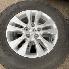 アルファード　ヴェルファイア？ 215/70/16  16インチ トヨタ純正アルミ　タイヤ　新車外し　ヒゲ跡残り