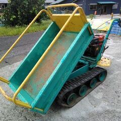 運搬車 チクスイ 手動ダンプ ❢❢ 実働 ❢❢ キャタピラ良し