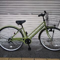 ASUNARO[アスナロ]27吋 シティサイクル 外装6段/グリーン