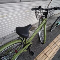 ASUNARO[アスナロ]27吋 シティサイクル 外装6段/グリーン