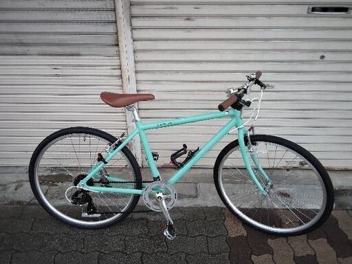 美品☆WEEKEND BIKES[ウィークエンドバイクス]26吋 クロスバイク アルミ/7speed(ライトグリーン)