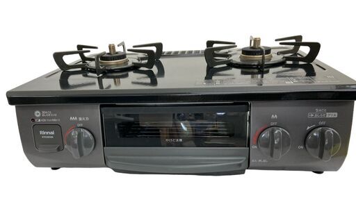 Rinnai リンナイ 都市ガス用 ガスコンロ ガステーブル RTE565BKL 2023年製 2口 グリル