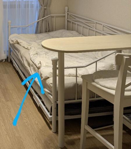 ペアベッド デイベッド ホワイト 多用途 1回使用のみ